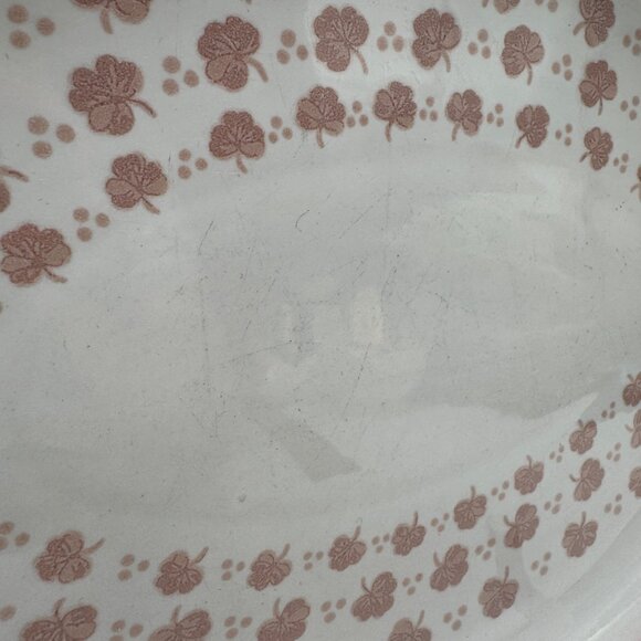 FALLING LEAVES by Denby Small Platter Oval 12.75" made in England Stoneware pink - Picture 4 of 10